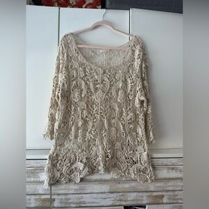 Adiva Cream Lace Top